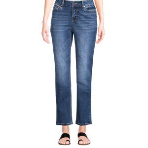 Time and Tru 18 Petite High Waist Straight Leg Dark Wash 5 Pocket Blue Jeans